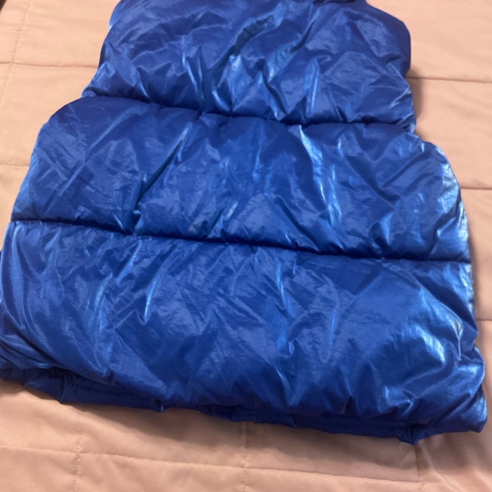 Old Navy Shiny Blue Quilted Vest - Picture 3 of 5